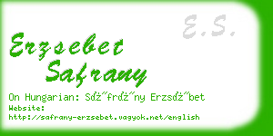 erzsebet safrany business card